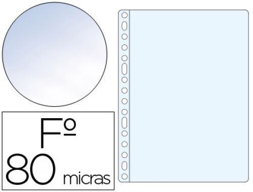 Bolsa catalogo/mica q-connect folio 80 microns cristal caixa de 100 unidades , Q-connect , 63404 , 5706002150389
